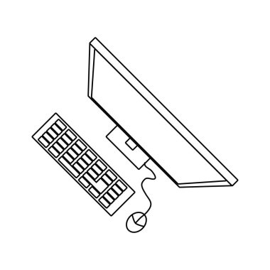 masaüstü bilgisayarın hava görünümü