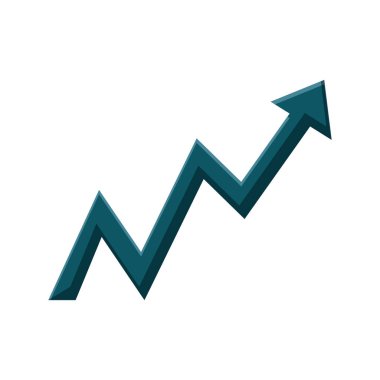 Infographic izole simgesinin yukarı ok