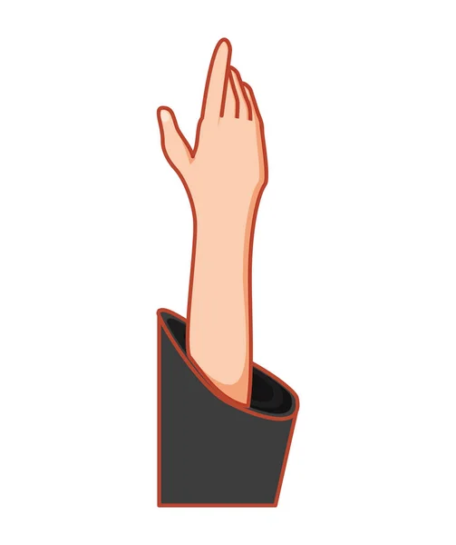 Mano carácter avatar humano — Vector de stock