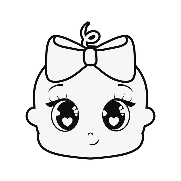 Diseño de niña bebé — Vector de stock