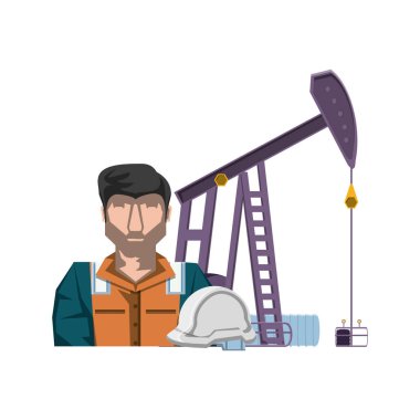 işçi karakteri ile petrol kazı matkap Sanayi