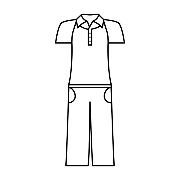 Ropa de tenis masculino uniforme — Archivo Imágenes Vectoriales