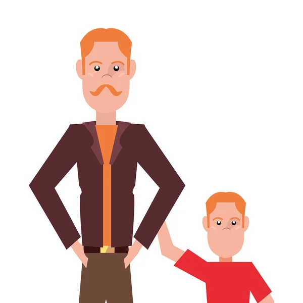 Padre e hijo carácter padres día — Vector de stock