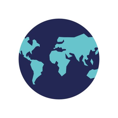 dünya gezegen izole simge