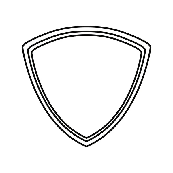 Ornamento escudo no fundo branco — Vetor de Stock