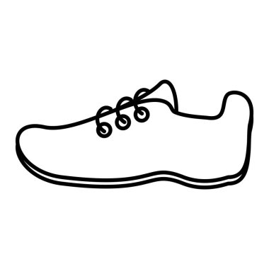 Ayakkabı koşucu tenis simgesi