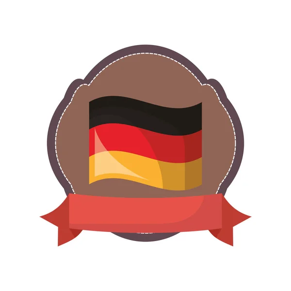 Germany flag national emblem banner — Stock Vector