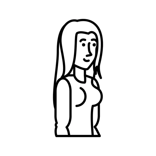 Giovane donna atletica personaggio avatar — Vettoriale Stock