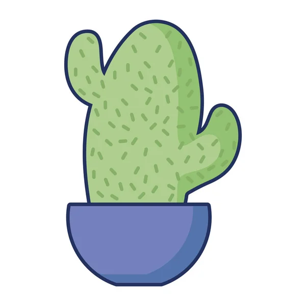 Pot cactus nature flore décoration — Image vectorielle
