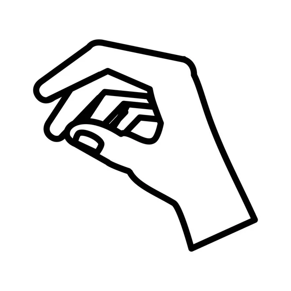 Menselijke geïsoleerde handpictogram — Stockvector