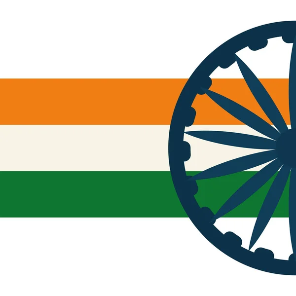 Drapeau national fête de l'indépendance de l'Inde — Image vectorielle
