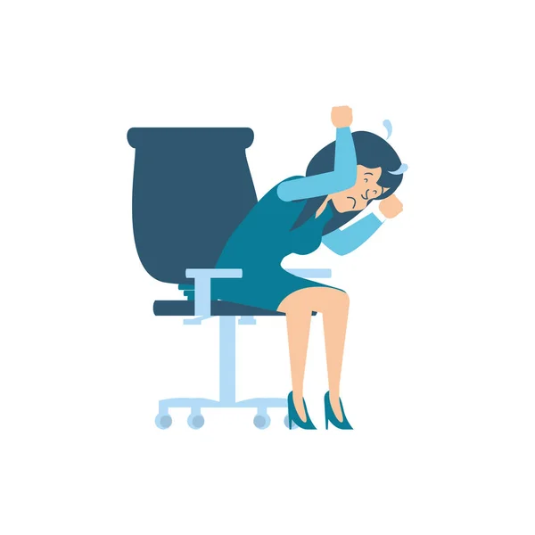 Επιχειρηματίας που κάθεται στην καρέκλα χαρακτήρα avatar — Διανυσματικό Αρχείο