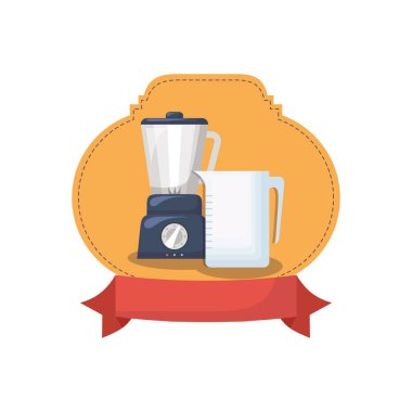 Blender cihaz ve sürahi mutfak Banner amblem