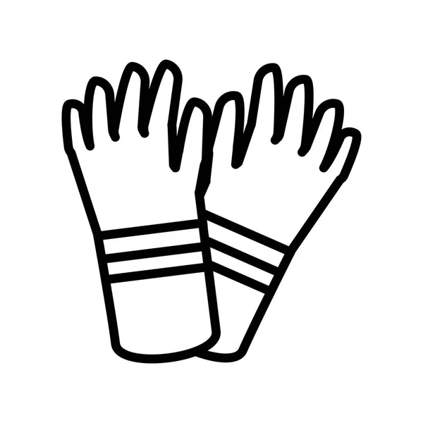 Industrie gants icône isolée — Image vectorielle