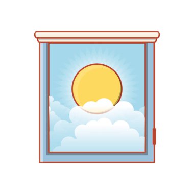 gün izole simgesi görünümü ile pencere