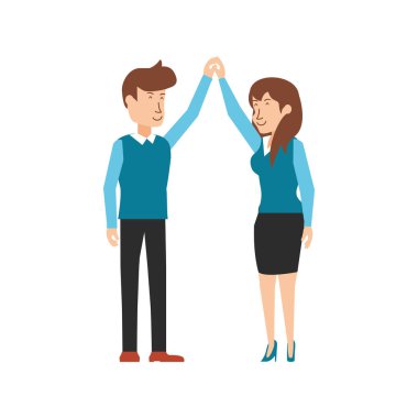 Eller yukarı ile iş çift zarif