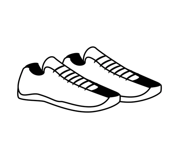 Sapatos para praticar esporte ícone isolado — Vetor de Stock
