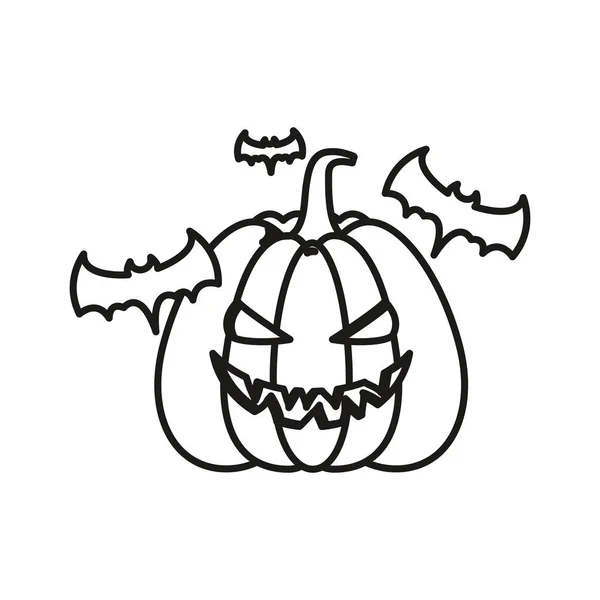 Desing citrouille halloween — Image vectorielle