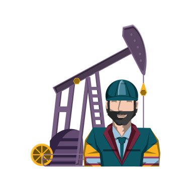 işçi karakteri ile petrol kazı matkap Sanayi