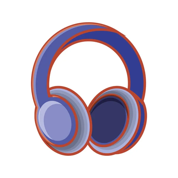 Ikon audio earphone terisolasi - Stok Vektor
