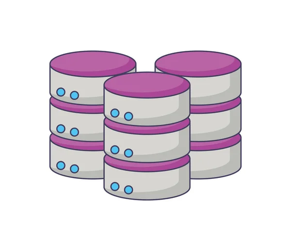 Система зберігання даних сервера бази даних — стоковий вектор