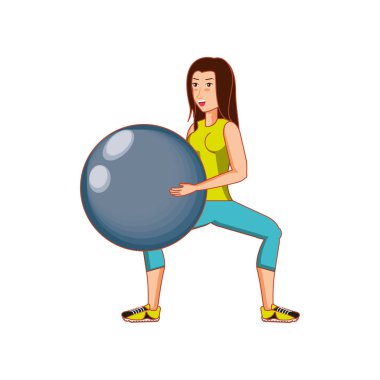 Pilates pratik genç atletik kadın