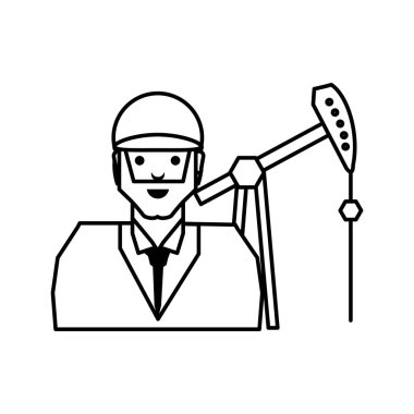 işçi karakteri ile petrol kazı matkap Sanayi