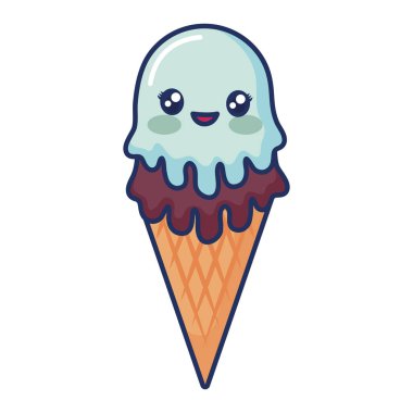 Kawaii dondurma simgesi