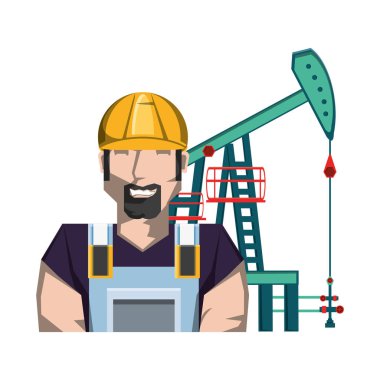 işçi karakteri ile petrol kazı matkap Sanayi
