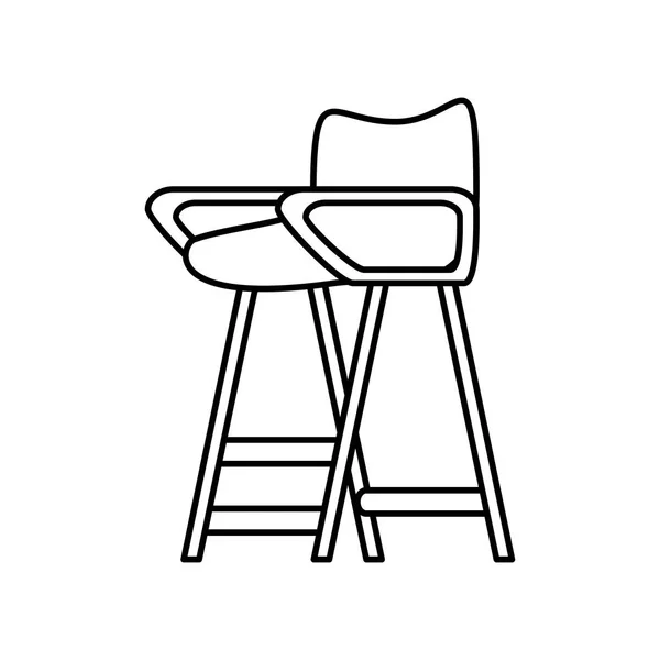 Tenis sędzia ikona krzesło — Wektor stockowy