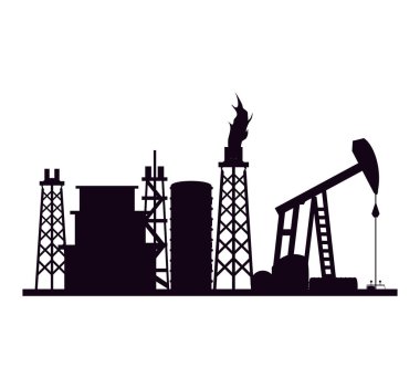 Petrol kazı matkap sanayi izole simgesi