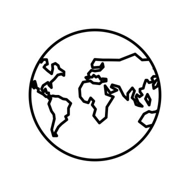 dünya gezegen izole simge