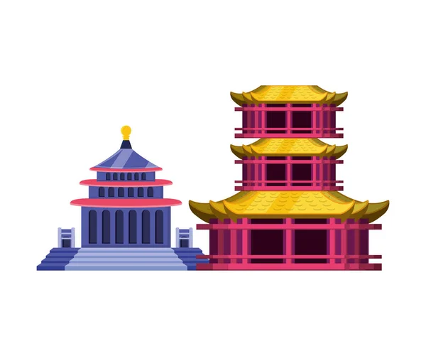 Traditionelle Architektur von China isolierte Ikone — Stockvektor