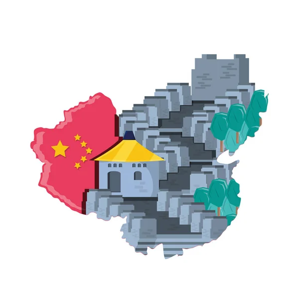 中国墙体隔离图标 — 图库矢量图片
