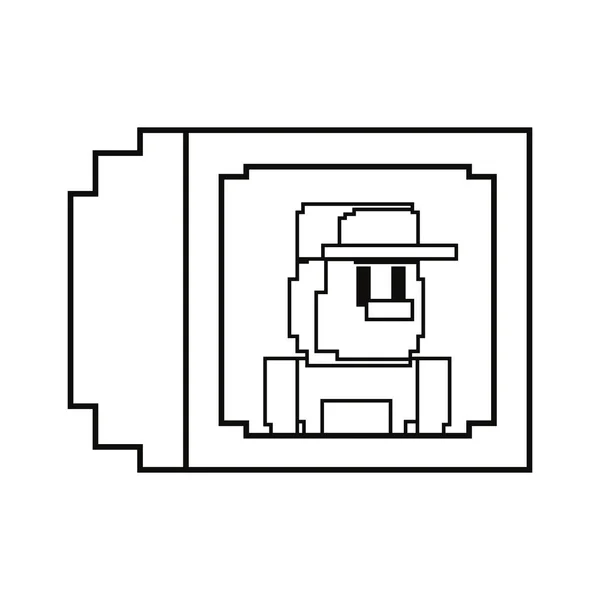 Персонаж экрана компьютерной игры — стоковый вектор