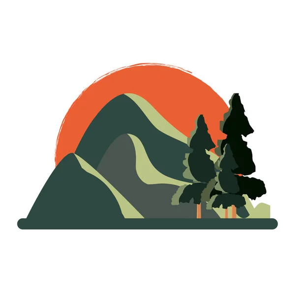 Paisaje naturaleza escena — Vector de stock