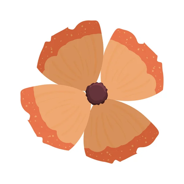 Fleur décoration naturelle design isolé — Image vectorielle