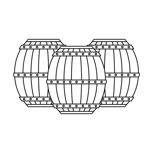 Design de barril de madeira —  Vetores de Stock