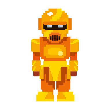 piksel video oyunu altın robot