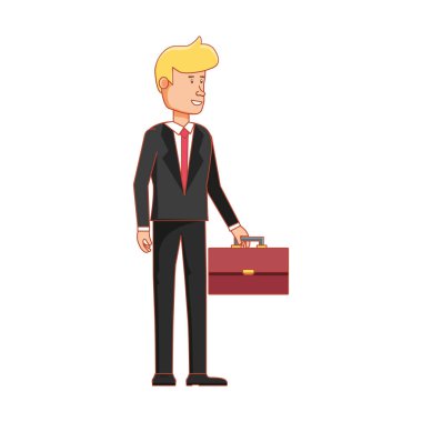 Portföy avatar karakter ile işadamı zarif