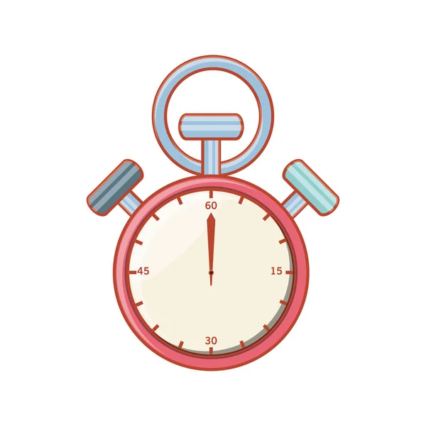 Cronómetro tiempo aislado icono — Vector de stock