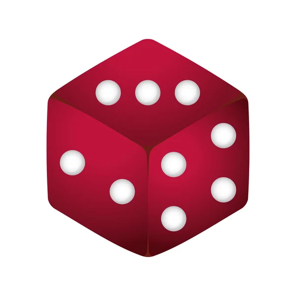 Rote Casino Würfel Spiel Glücksspiel — Stockvektor