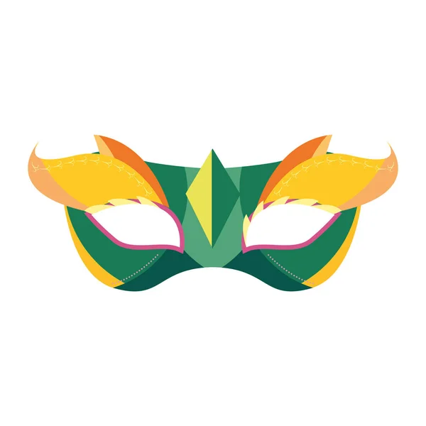 Máscara con plumas accesorio festival de carnaval — Archivo Imágenes Vectoriales