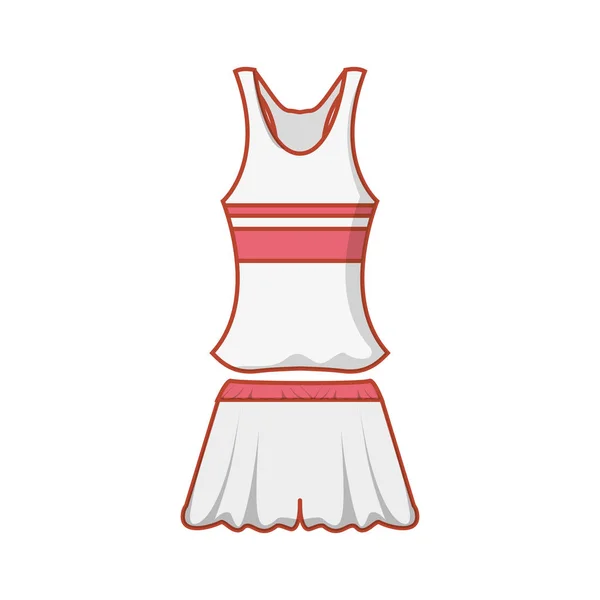 Female tennis uniform clothes — Stock Vector