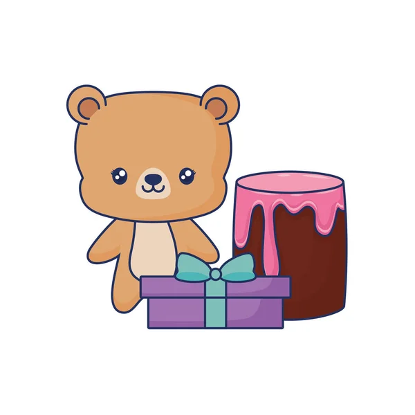 Cute bear animal baby — Stock Vector