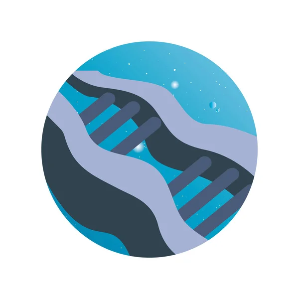 DNA genetik malzeme bilimi Sticker — Stok Vektör