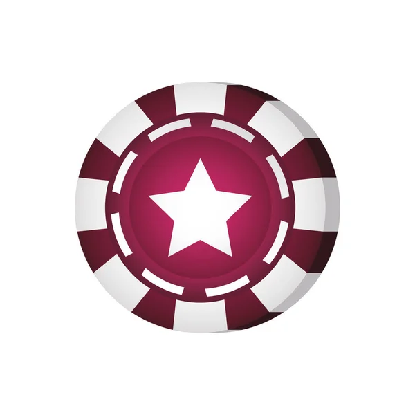 Casino Poker Chip Glücksspiel-Symbol — Stockvektor