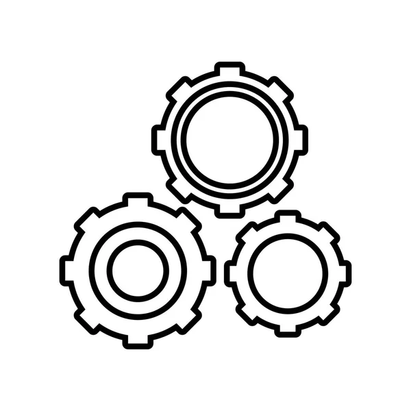 Gears maskiner isolerade ikonen — Stock vektor