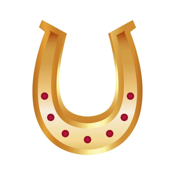 Golden Horseshoe şans sembolü — Stok Vektör