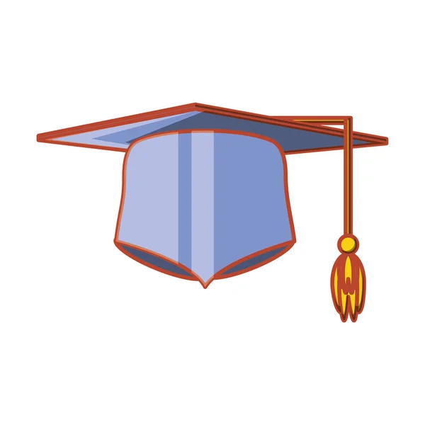 Καπέλο Αποφοίτησης απομονωμένες εικονίδιο — Διανυσματικό Αρχείο